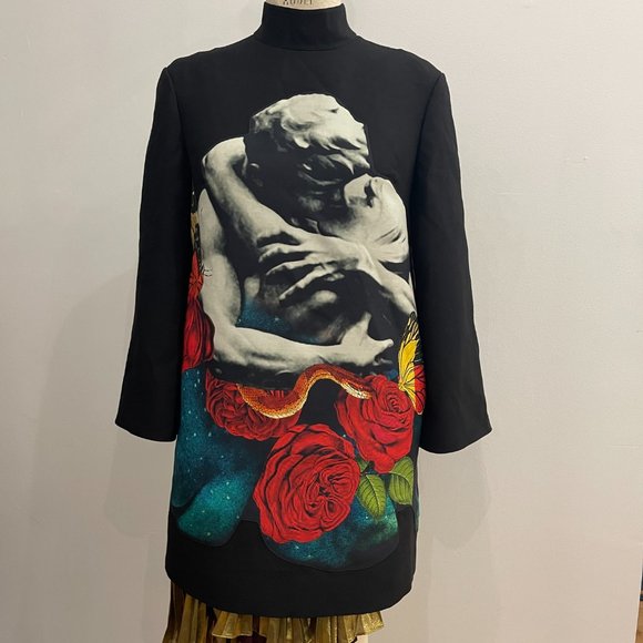 NWT Runway Valentino Garavani x UNDERCOVER Lovers print shift dress - Picture 5 of 11